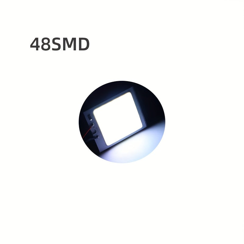 Car Interior LED Panel Lights 4pcs 12V 18/24/48 SMD COB Dome Bulbs