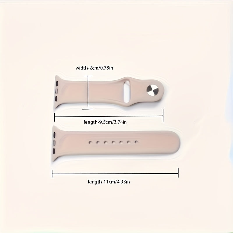 Breathable Silicone Watch Band for Apple Watch Series 1-10 SE Ultra 38mm-49mm Adjustable Strap