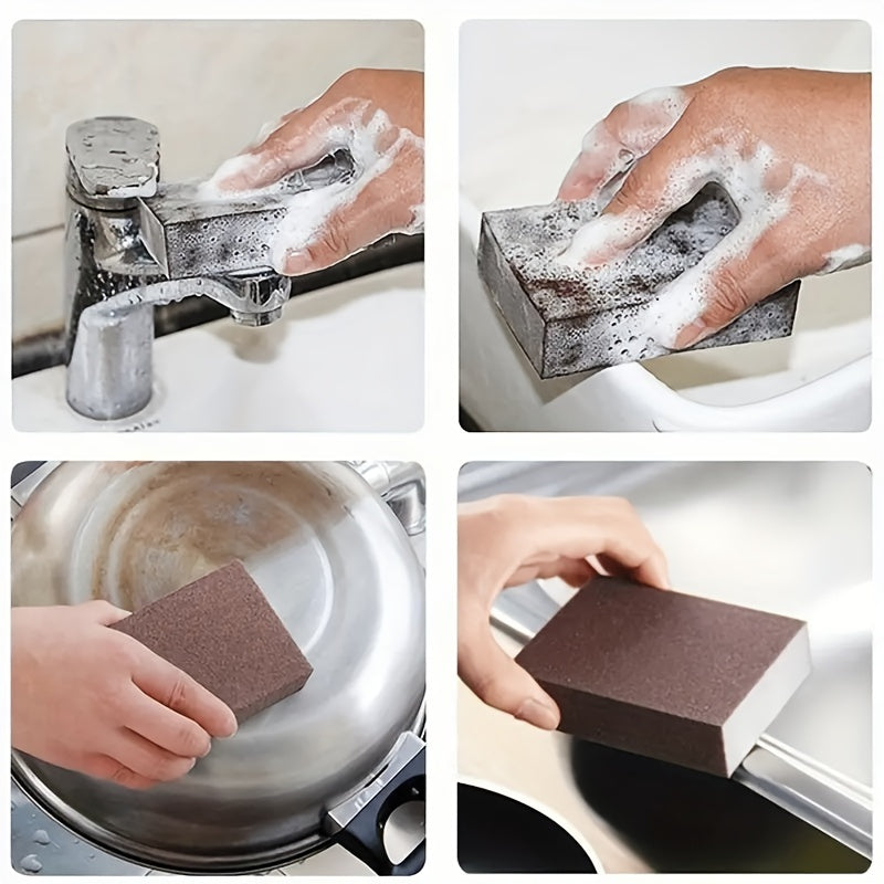 Diamond Sand Sponge Scrubber for Stainless Steel Pots and Pans, Durable and Easy to Use