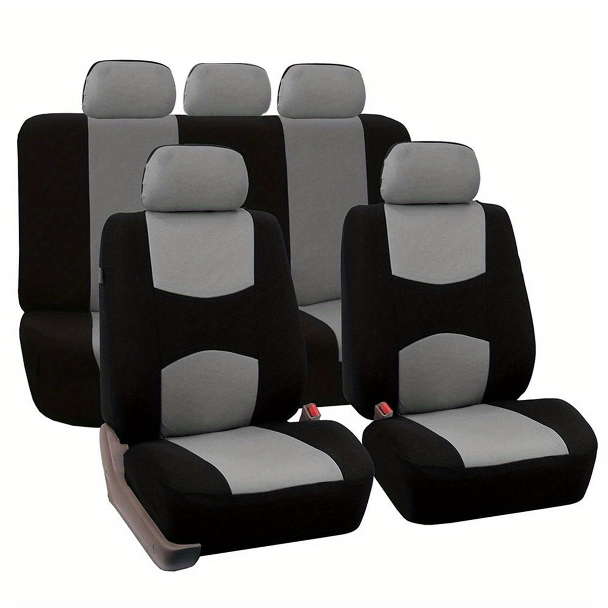 Polyester Car Seat Cover Set for 5 Seats Universal Fit Breathable Durable