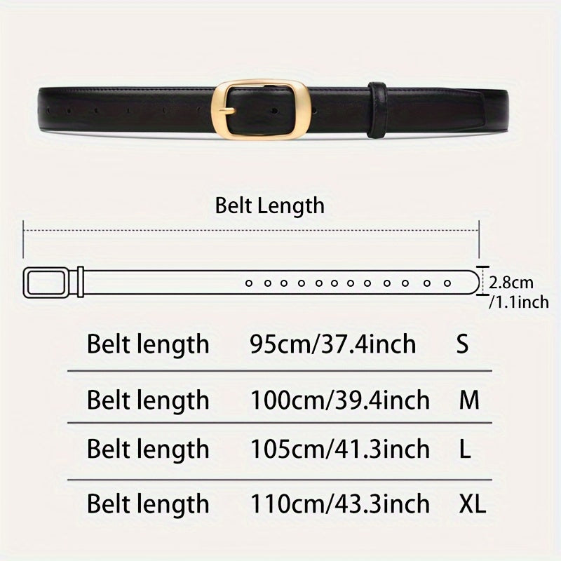 Women's Fashion Belt with Alloy Metal Pin Buckle for Jeans