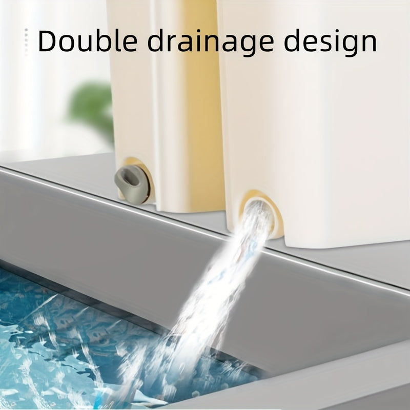 2-in-1 Mop and Bucket Set with Microfiber Pad for Hardwood Tile Laminate Floors