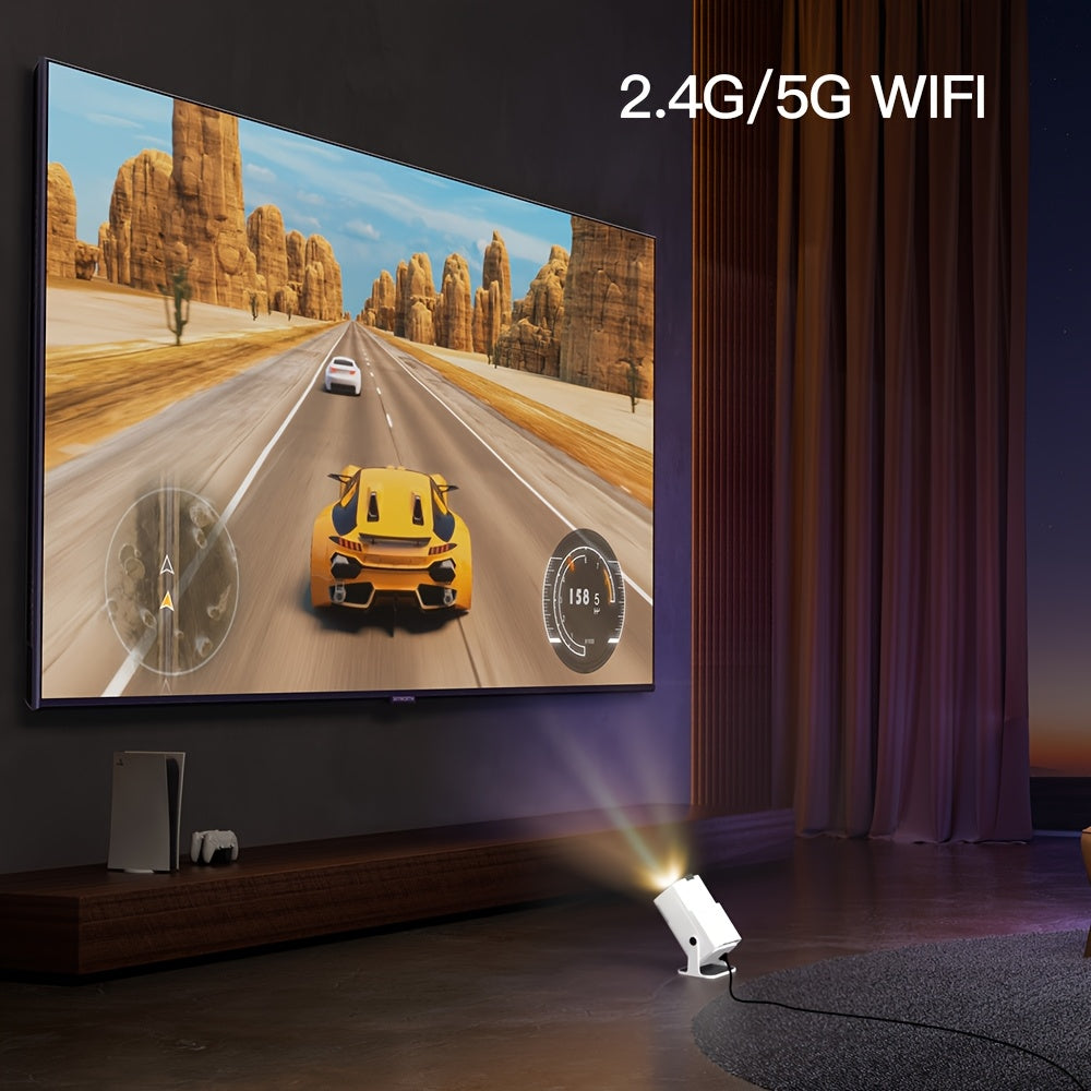 Портативный мини-проектор HD 1080p 400 люменов 4K WiFi автоматическая коррекция трапеции