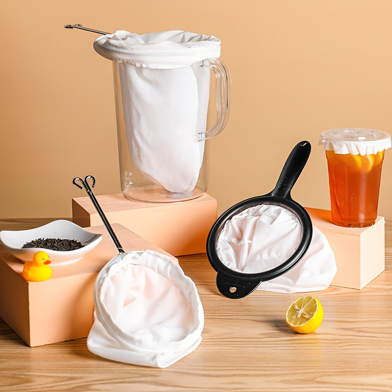 "Gonkong uslubidagi sut choyi filtr, po'lat halqali, ko'chma qahva va choy filtr bag'i, uy oshxonasida foydalanish uchun qog'oz choy sumkasi"