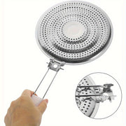 Placa difusora de calor de acero inoxidable 20,32cm con asa plegable para cocinas de gas y eléctricas