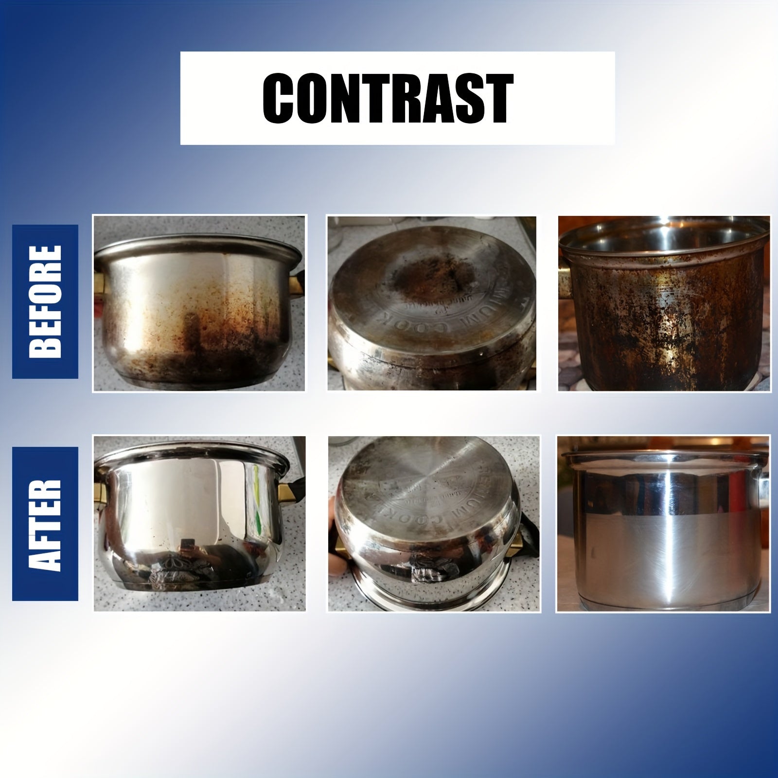 Pasta limpiadora de utensilios de acero inoxidable para ollas y horno 3.52oz