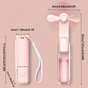 Rechargeable Mini Fan with 3 Speed Settings Foldable Handheld Portable for Travel Outdoor Use