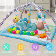 Large Baby Activity Center with Sensory Dolls and Play Mat for Tummy Time