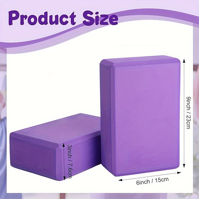 Yuqori zichlikdagi EVA yoga bloklari 2-dona, Pilatesda moslashuvchanlik uchun qirralari qiyshiq, mustahkam va yengil