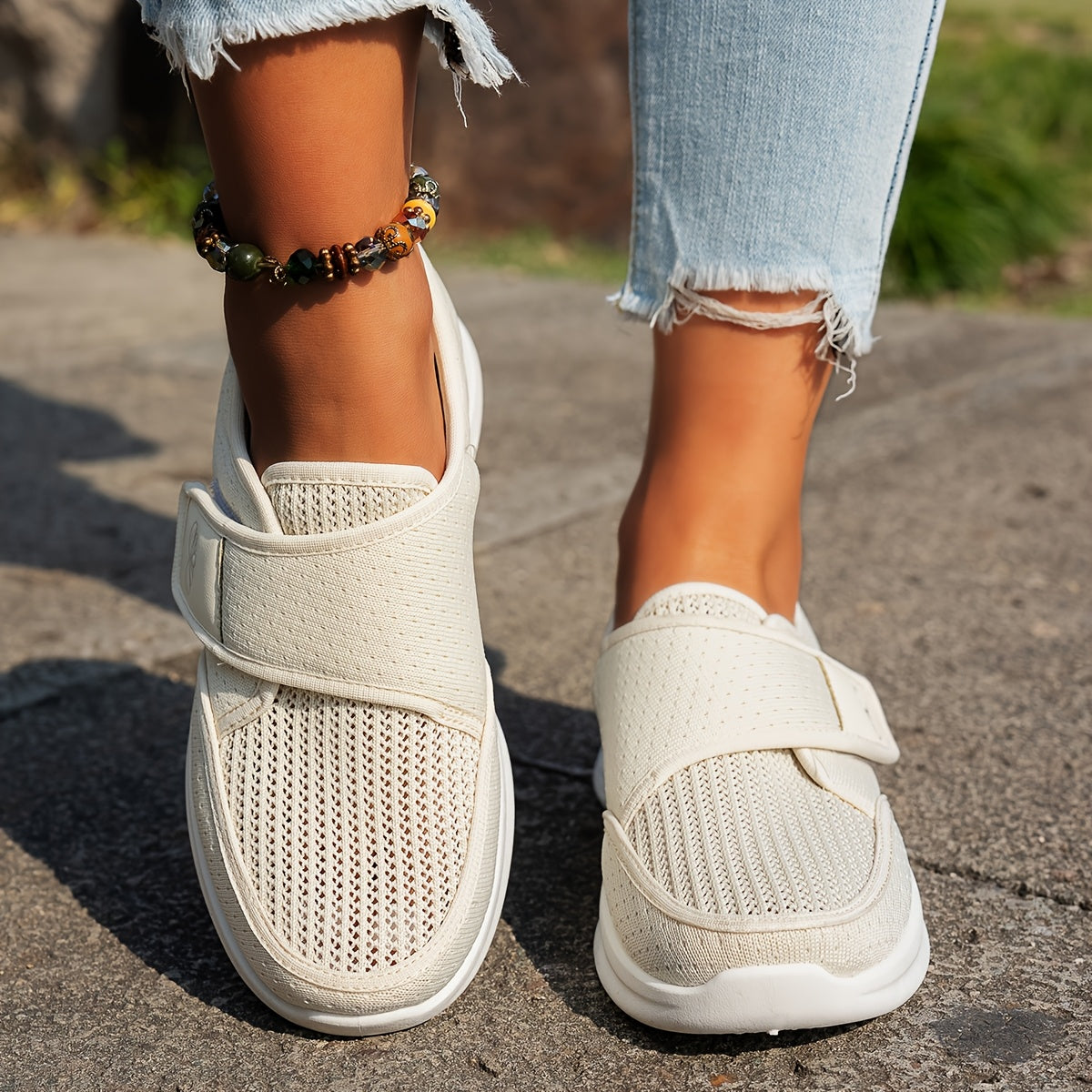 Ayollar uchun nafas oladigan, engil sport poyafzallari kundalik kiyim uchun