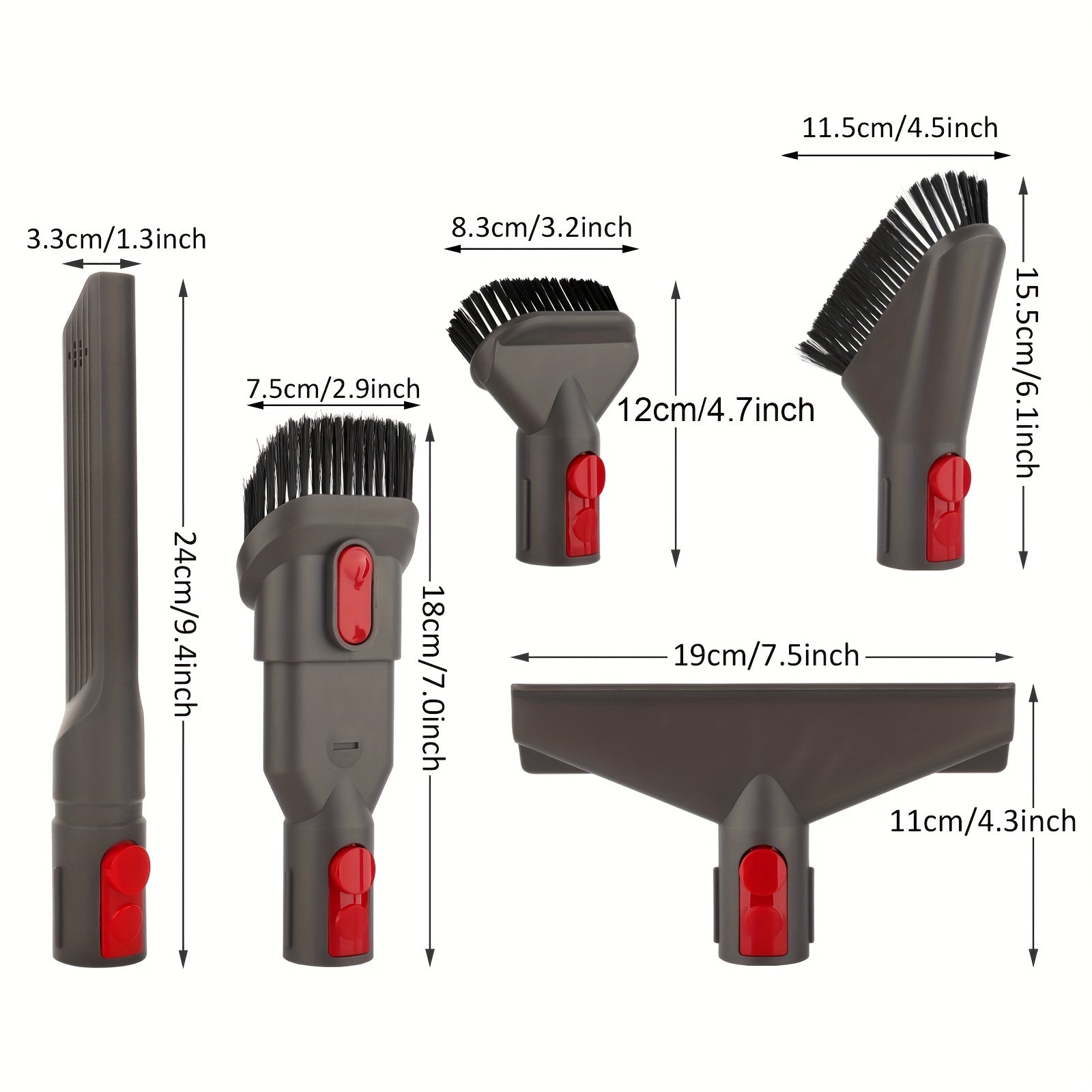 6 ta bo'lakdan iborat vakuum ulanish to'plami - V15, V12, V11, V10, V7 va V8 Absolute Detect modellari uchun mo'ljallangan yumshoq matras, kattalashtirilgan va tsiklon tozalash aksessuarlarini o'z ichiga oladi.