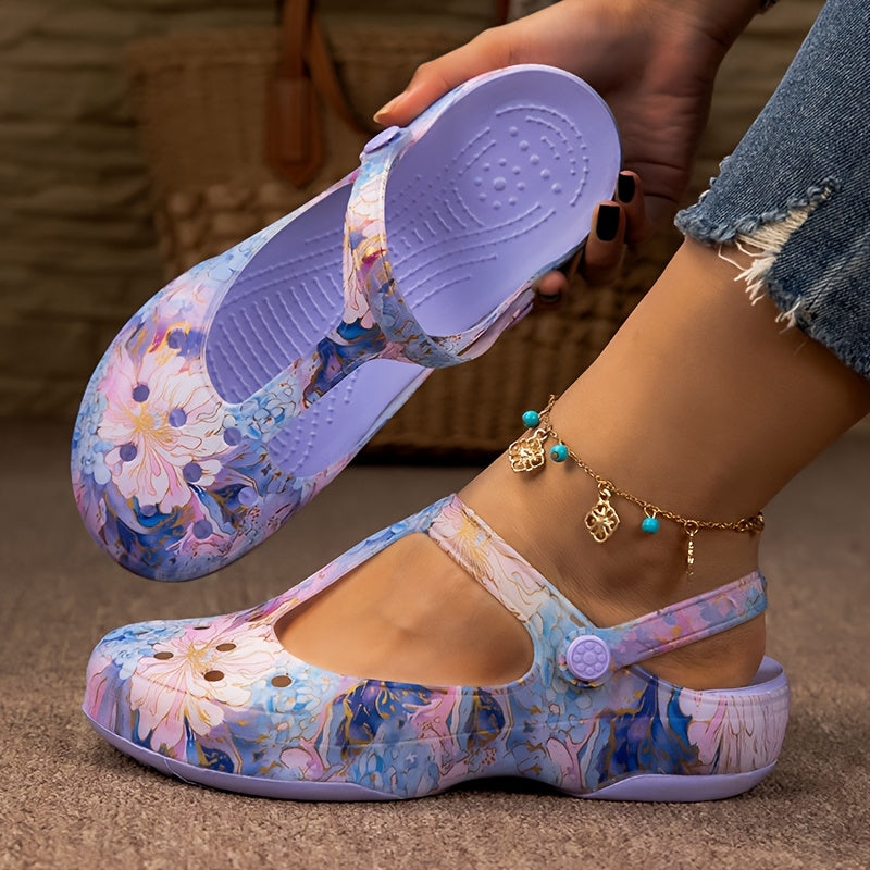 Women's Perforated Breathable Sandals Outdoor Beach Shoes Soft Sole