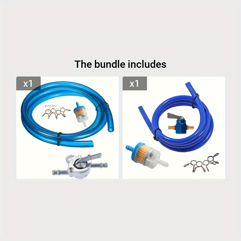 Flexible Fuel Pipe Hose Kit for Motorcycles and ATVs 99.97cm Spare Replacement