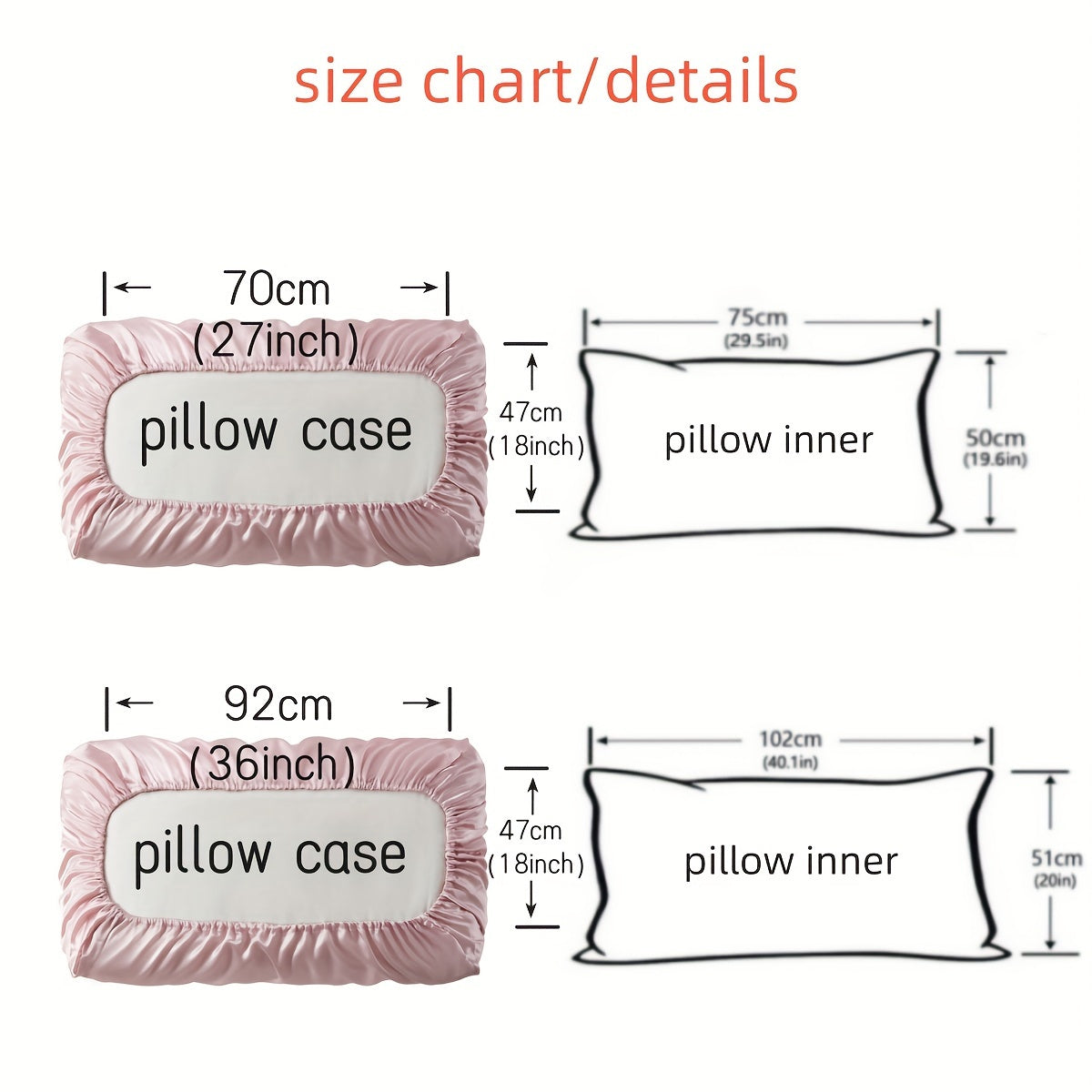 Fundas de almohada de satén transpirable con cordón elástico para un sueño cómodo, juego de dos