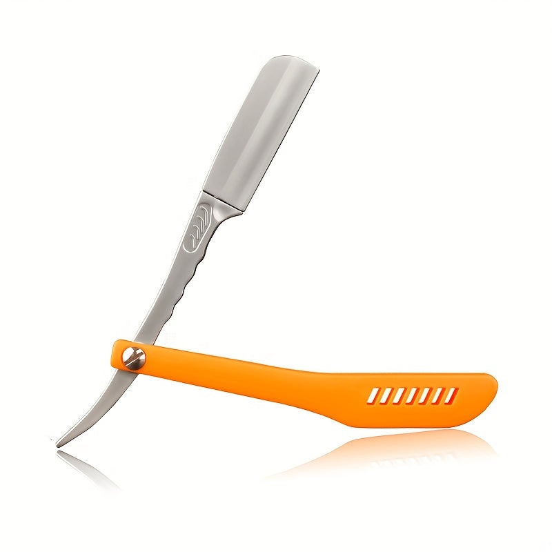 Herramienta de afeitado manual retro con hoja reemplazable para barba plegable para hombre