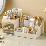 Clear Acrylic Makeup Organizer with Drawers for Skincare Brushes Accessories Countertop Storage
