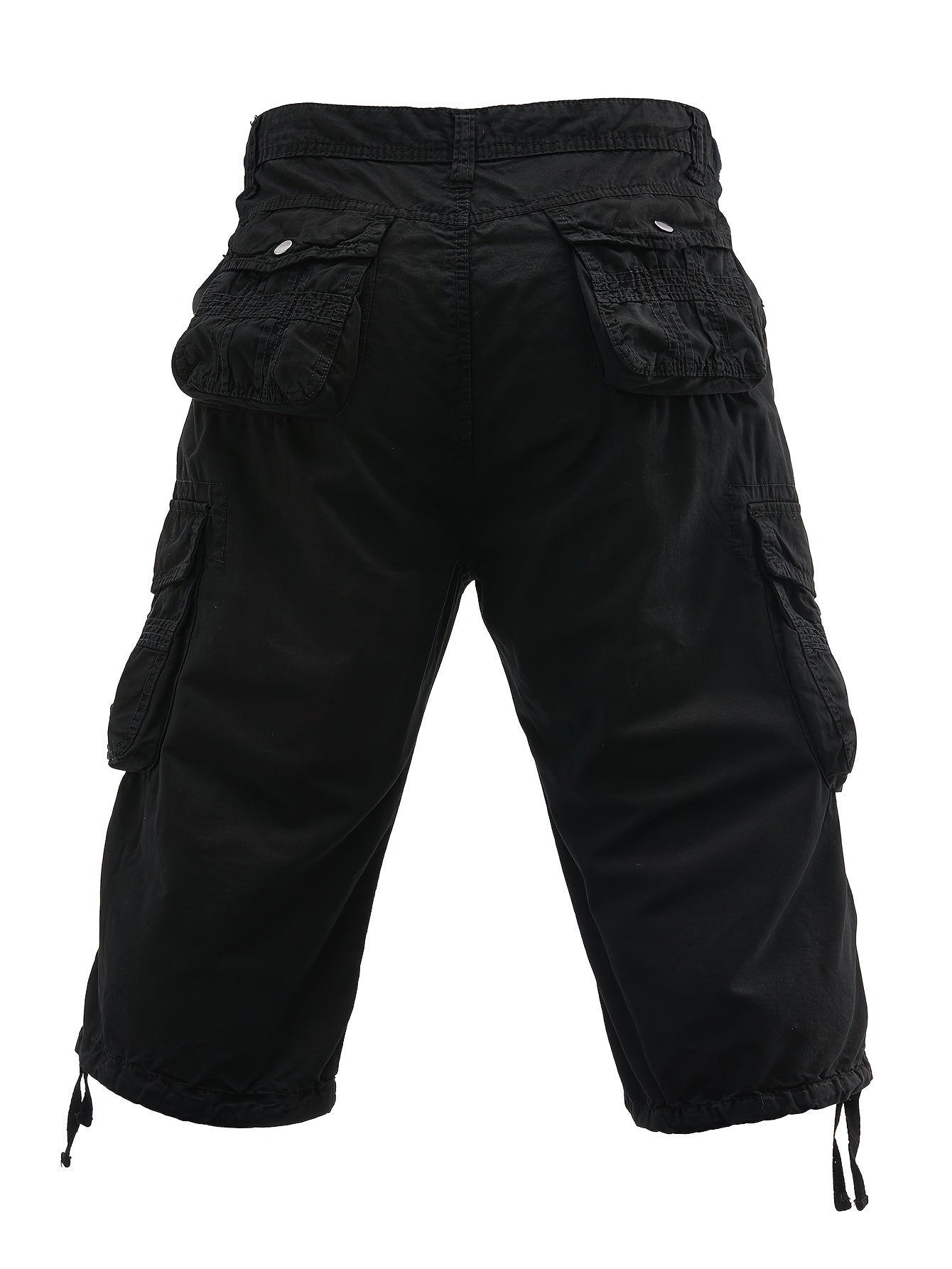 Men's Cotton Cargo Shorts Below Knee Multi-Pocket Outdoor Street Style
