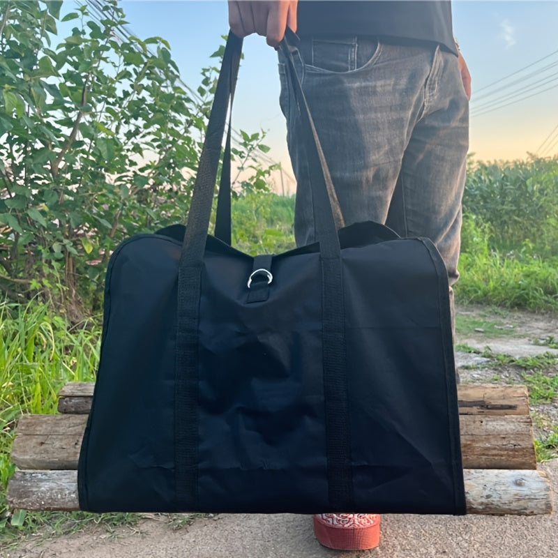 Spacious Firewood Storage Bag with Handles, Durable Outdoor Wood Carrier