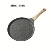 10-Inch Nonstick Crepe Pan with Swiss Granite Coating Aluminum Pancake Skillet Stay-Cool Handle Induction Compatible