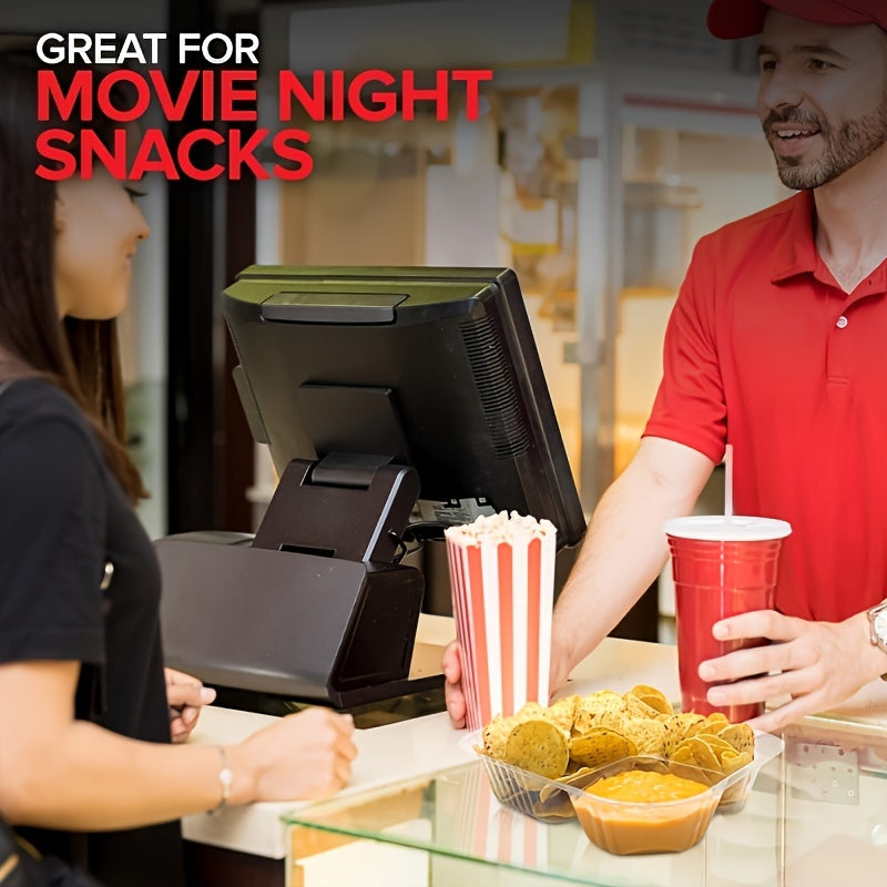 32-Pack 12oz Disposable Plastic Nacho Trays for Dips, Movie Nights, Parties