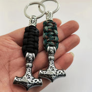 Handmade Viking Thor's Hammer Keychain Metal Norse Mythology Gift