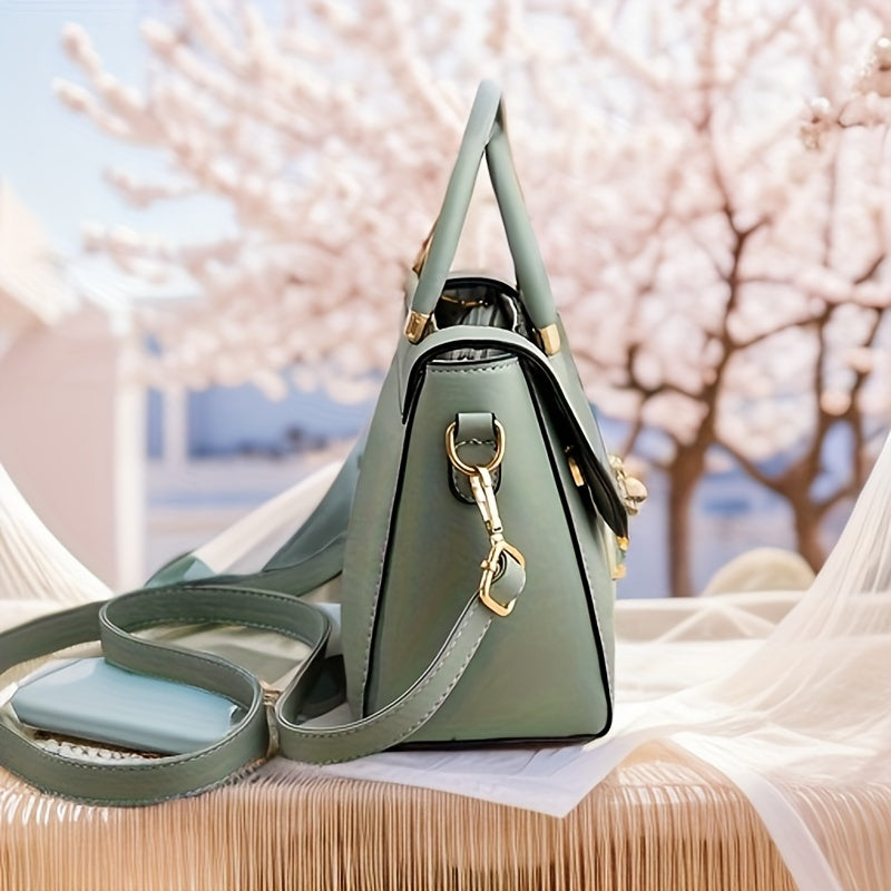 Ayollar uchun uslubiy krossbody xabarchi sumkasi, olib tashlanadigan tasma, magnit yopish va katta sig‘imga ega.