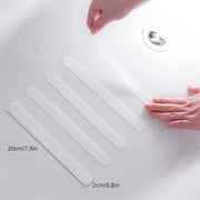 Set of 5 Clear Anti-Slip Strips for Bathtubs Showers Stairs Floors
