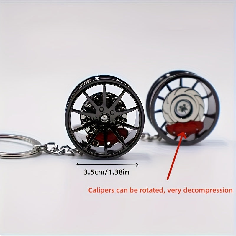 Universal 360° Rotating Car Keychain Pendant Creative Car Decor Gift