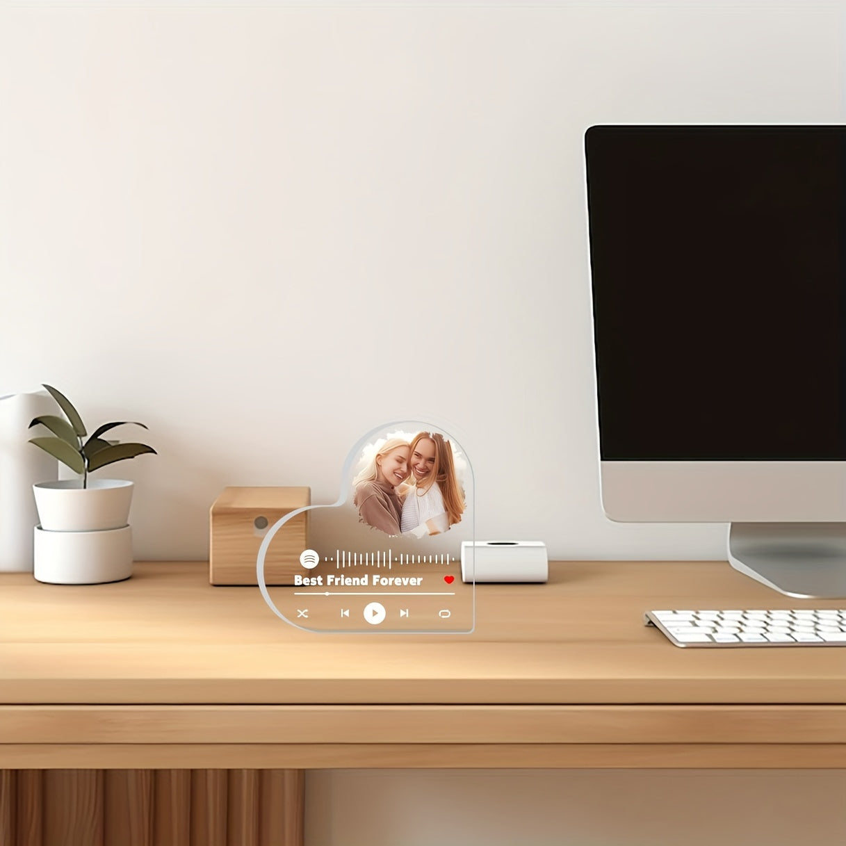 Shaxsiylashtirilgan Akril Mantel Belgisi Kaminda - Eng Yaqqol Do'stingiz Uchun Unikal Foto Hediya, Ichki va Tashqi Dekor Uchun Mukammal Sovg'a, Sevishganlar Kuni, Shukronalik Kuni yoki Bitiruvni Nishonlash Uchun Ajoyib