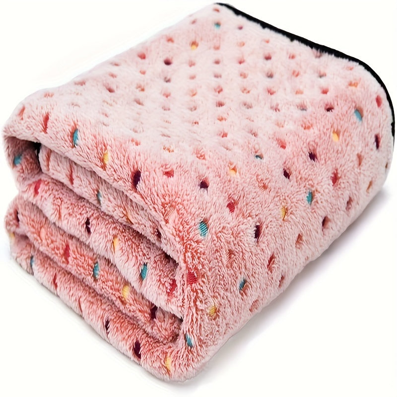 Coral Fleece Pet Blanket for Dogs and Cats Warm Snuggle Bed Cover