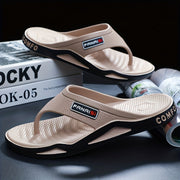 Ayollar uchun bej PANAI flip-floplar: Qulay yoga slaydlar, sirpanmaydigan taglik, zamonaviy harf bosma - yozda ichki va tashqi foydalanish uchun mukammal.