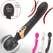 Women Silicone Vibrator Wand with 10 Modes Clitoral and G-Spot Stimulator