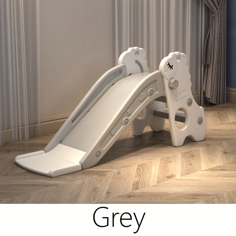 Детская складная пластиковая горка для дома, возраст 2+, розовая и белая