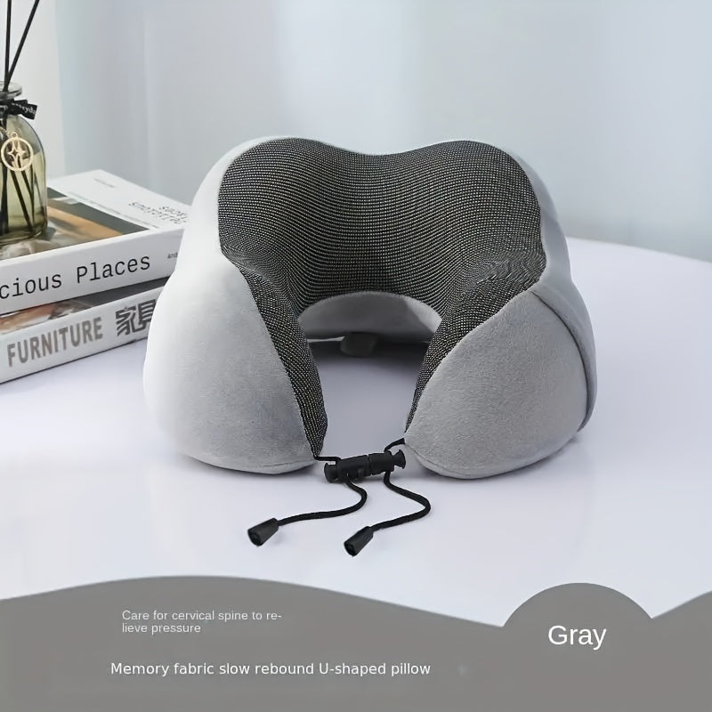 Memory Foam U-Shaped Travel Pillow for Neck Support and Comfort