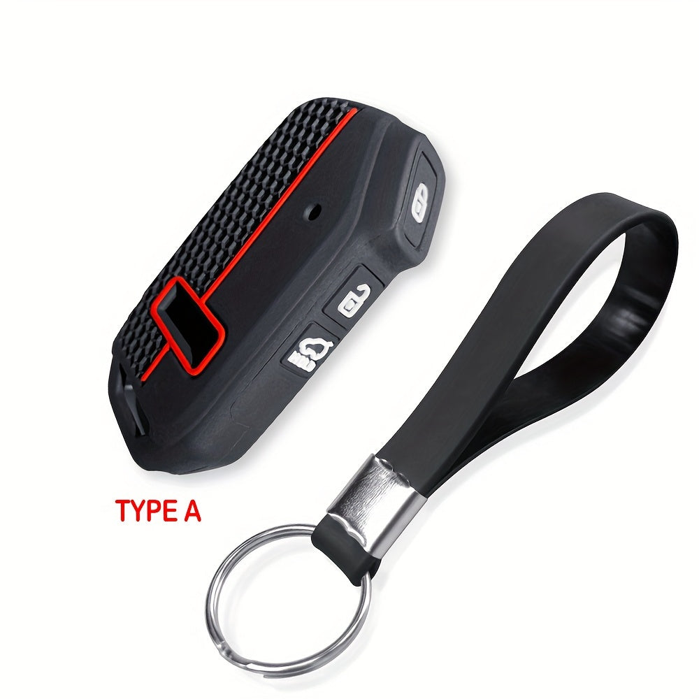 Car Key Fob Cover Silicone Keychain for Multiple Vehicle Models Compatible with Kia