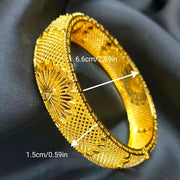 Gold-Plated Peacock Bracelet Set 4-Piece Jewelry Gift for Mother's Day Graduation