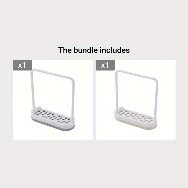 Kitchen Sink Organizer with Dishcloth Hanger and Tray Stand for Sponge Brush and Rag