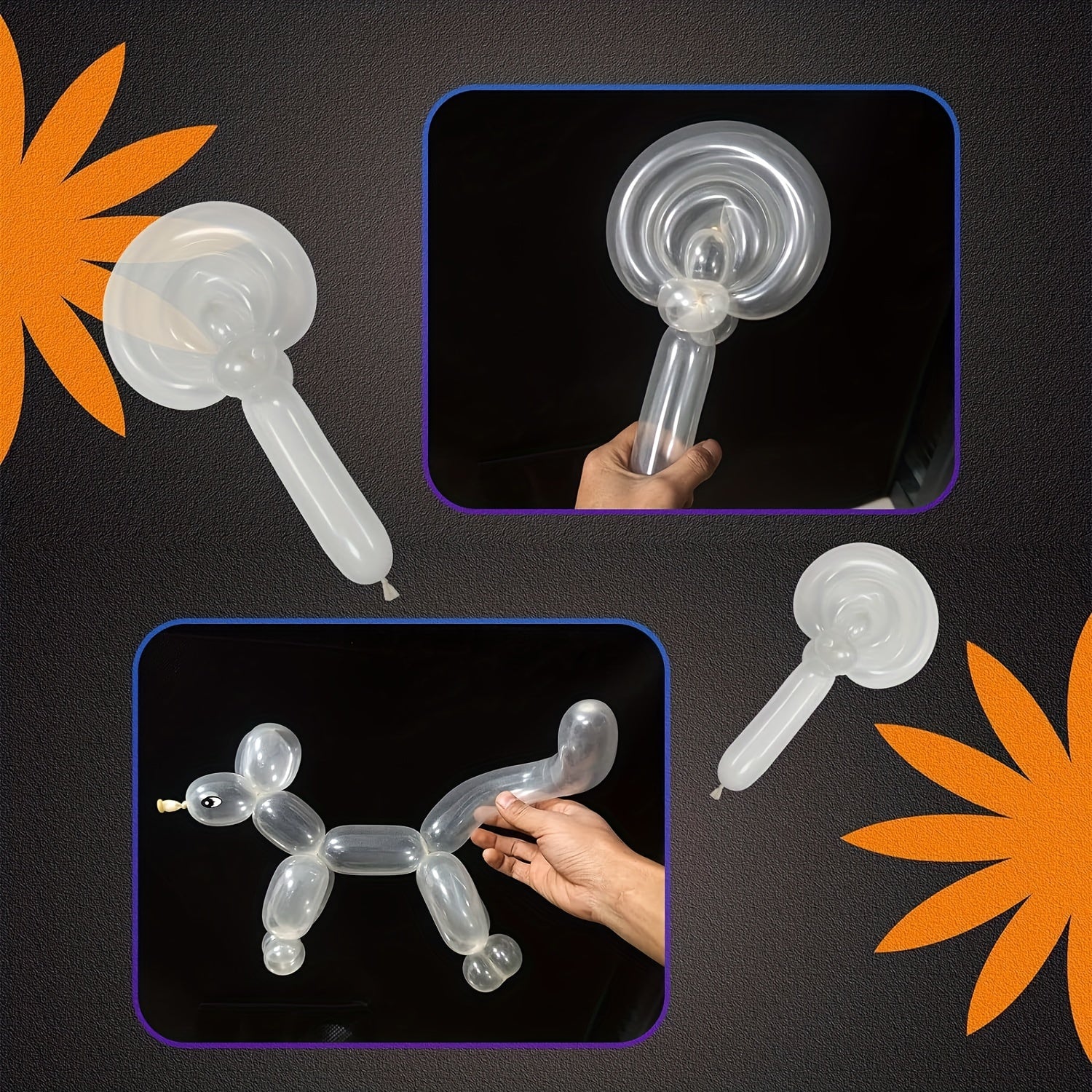 100 Assorted Modeling Balloons for Twisting DIY Animal Decorations for Parties and Events