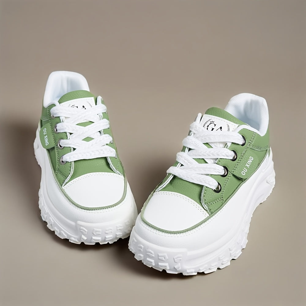 Women's Breathable Mesh Mid-Top Sneakers White Pink Cushioned Casual Shoes