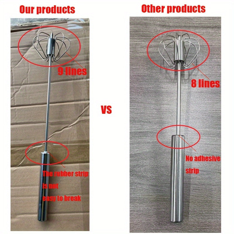 Stainless Steel Whisk and Milk Frother Kitchen Utensil for Baking and Blending