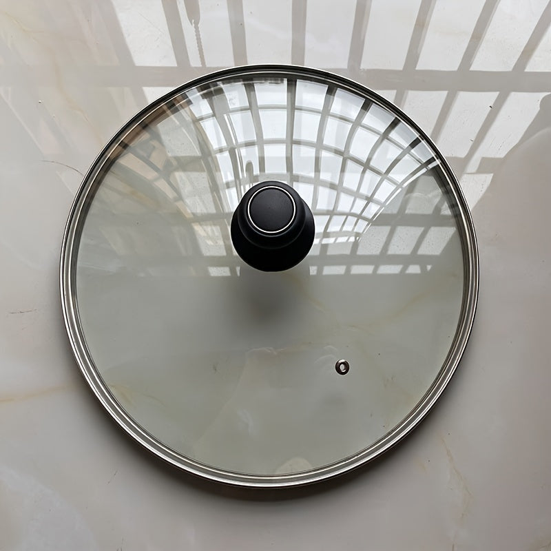 Tapa de utensilios de vidrio versátil para cocinar, compatible con todas las ollas, vidrio templado, fondo plano