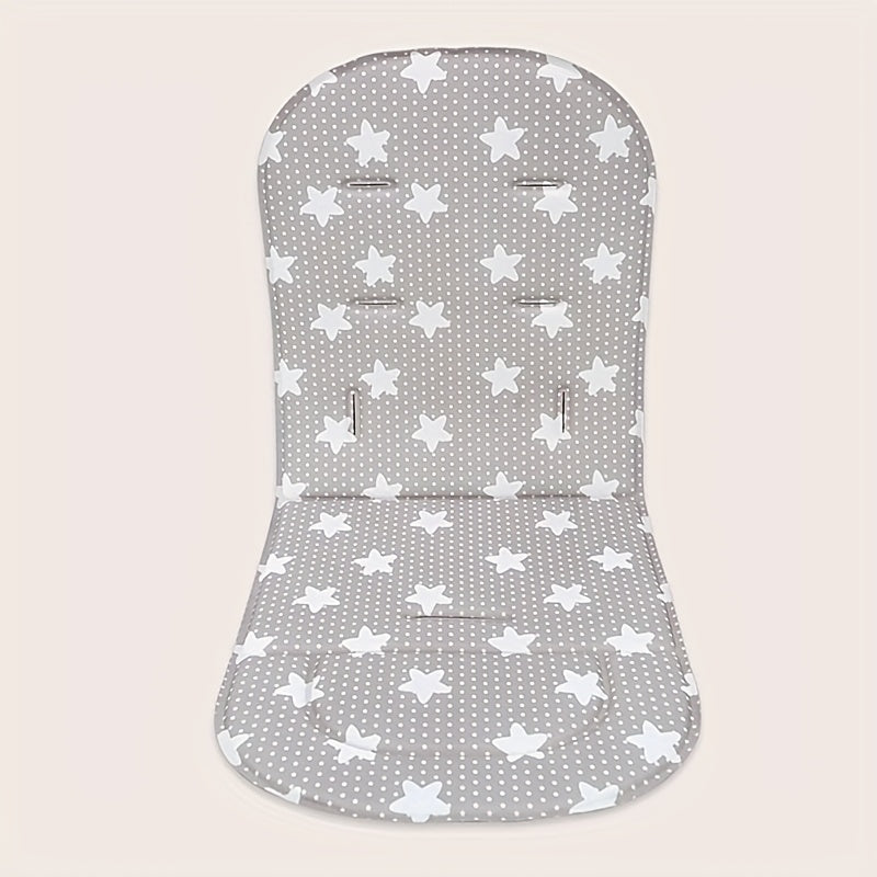 Baby Stroller Cushion for Infants and Toddlers 0-3 Breathable Polyester Light Grey Polka Dot