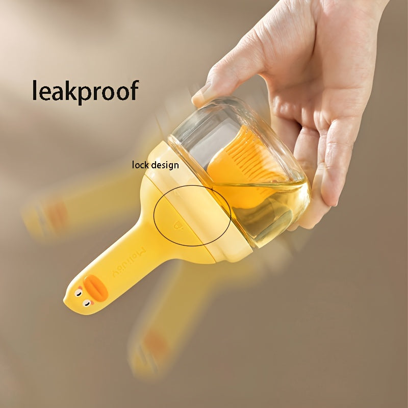 Second Generation Oil Dispenser Bottle 190ml Leak-Proof Glass and Silicone for Sauces and Barbecue