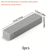 Juego de 3 palitos de escobilla de pumita para baño y cocina