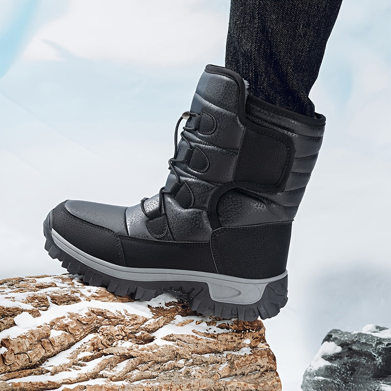 Women's Fleece-Lined Winter Tactical Boots, Waterproof, Thick Sole, Hiking