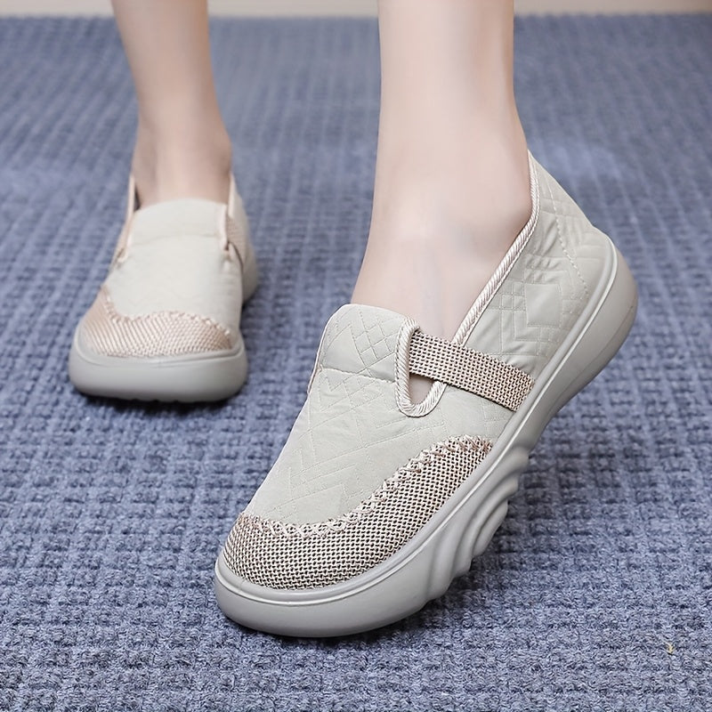 Zapatos de lona para mujer, flats ligeros de estilo slip-on para primavera y otoño