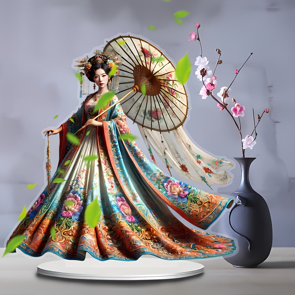 Flat 2D Classic Oriental Acrylic Tabletop Cummerbund Stand for Display