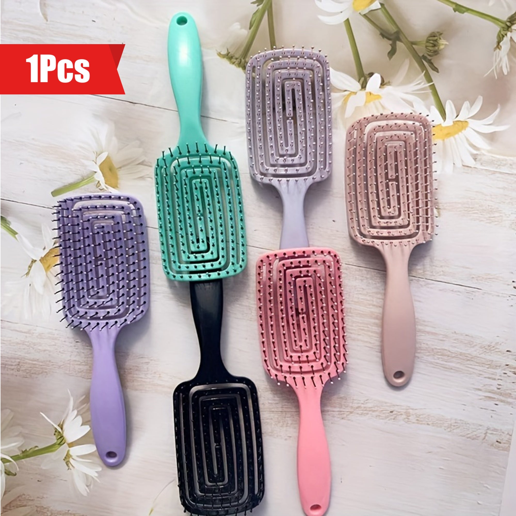 Peine antistático para cabello unisex, desenredante, de peinado, para cabello esponjoso