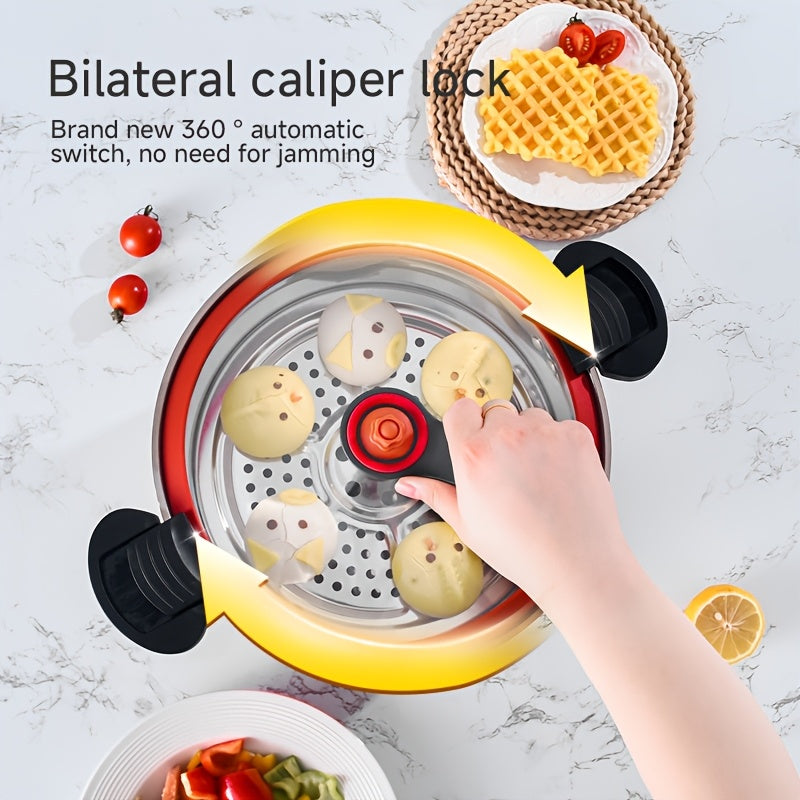 2-Piece Red Stainless Steel Pressure Cooker and Soup Pot Set Large Capacity Durable