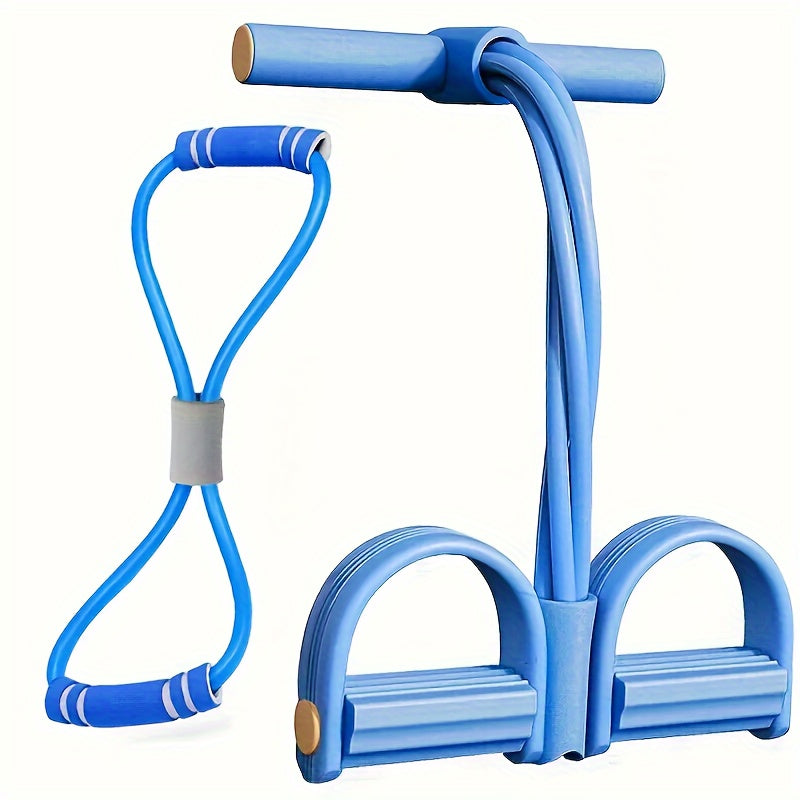 Juego de cuerda de resistencia y extractor de pedal para abdominales, fitness y estiramiento, azul, verde, púrpura